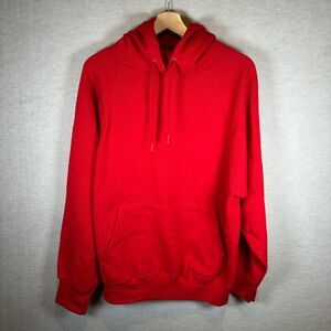 VTG Y2K Ultra Sweats Hoodie Mens Large Red Cotton Blend Casual USA Made Workwear